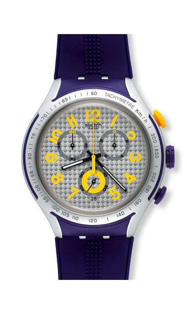 Швейцарские часы SWATCH с хронографом YELLOW PUSHER YYS4014