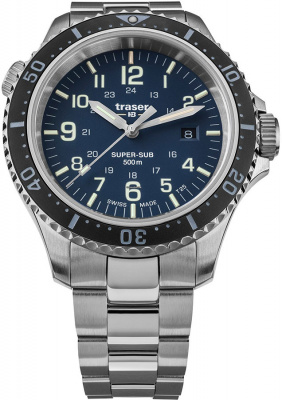 Швейцарские мужские часы TRASER P67 DIVER BLUE 109373
