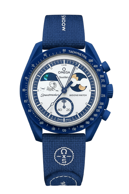 Швейцарские часы SWATCH MOONSWATCH MISSION TO EARTHPHASE - MOONSHINE GOLD SO33N704L