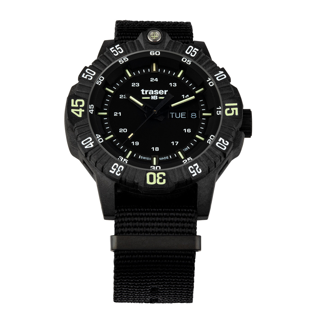 Швейцарские мужские тактические часы TRASER P99 Q Tactical Black 110722