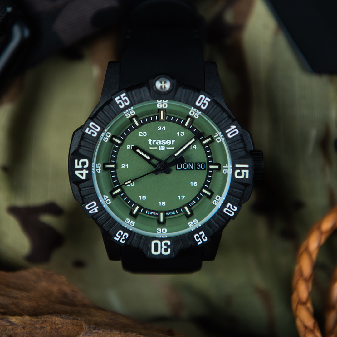 Швейцарские мужские тактические часы TRASER P99 Q Tactical Green 110727