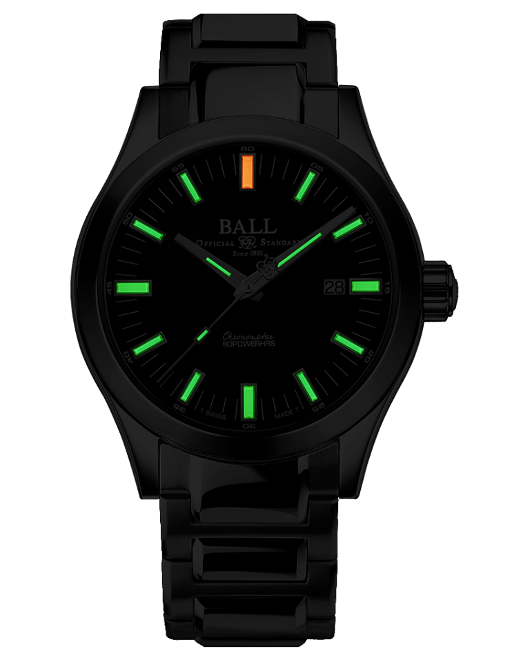 Швейцарские мужские часы с автоподзаводом BALL Engineer M Marvelight NM2128C-S1C-BK