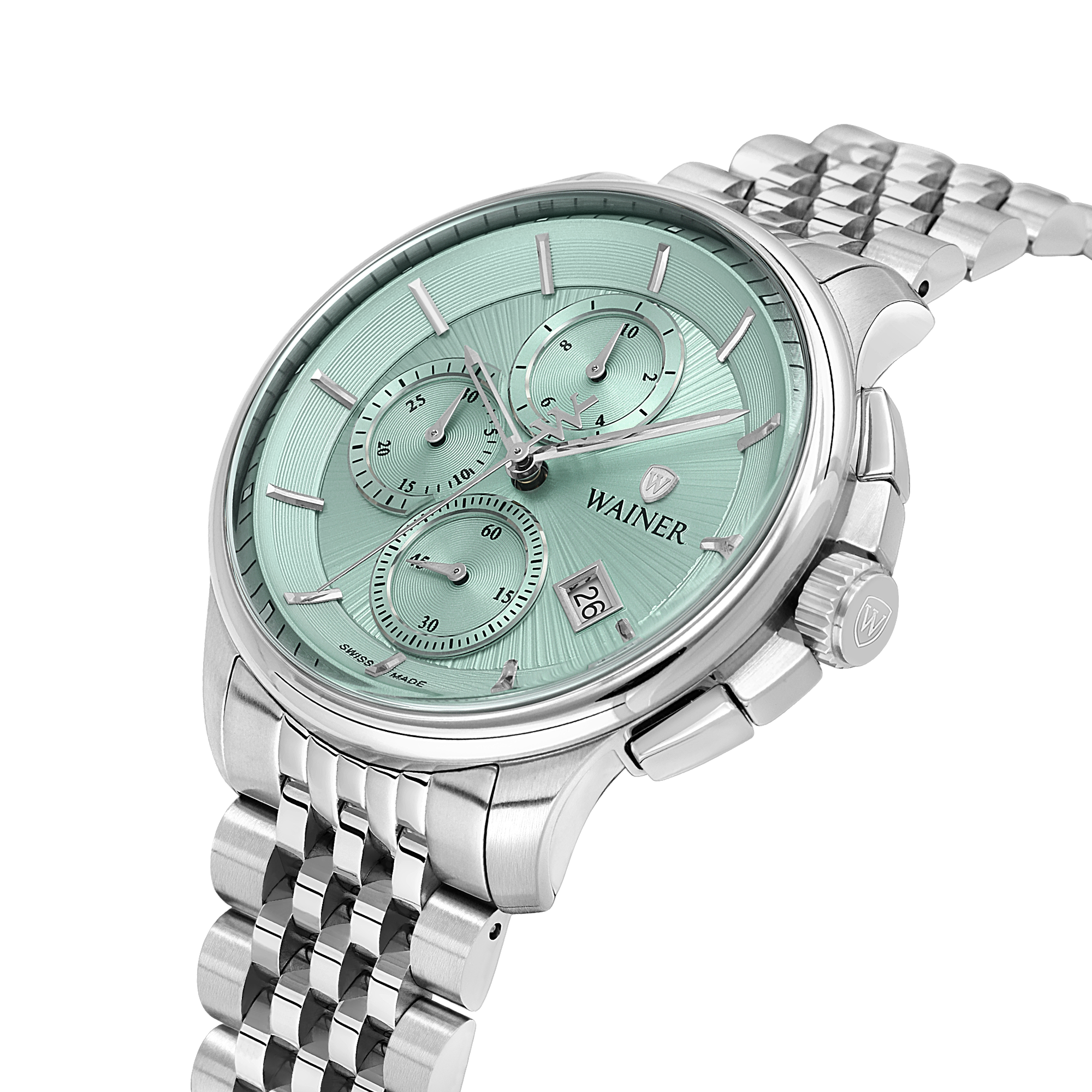 Швейцарские мужские часы WAINER 41 mm WA.19100-E