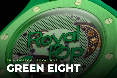 Карманные часы Swatch GREEN EIGHT SSX03G100N из коллекции Royal Pop