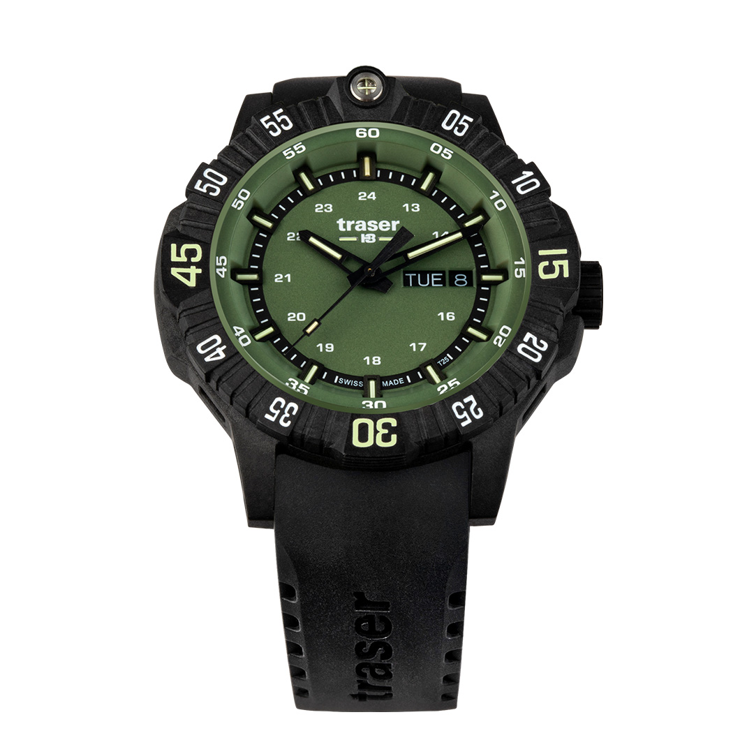 Швейцарские мужские тактические часы TRASER P99 Q Tactical Green 110727