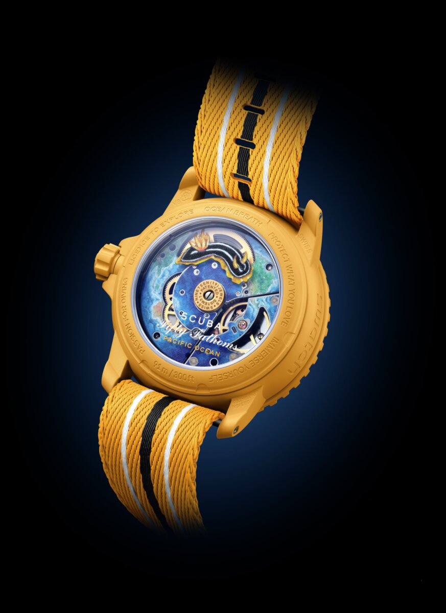 Швейцарские часы c автоподзаводом Swatch x Blancpain PACIFIC OCEAN SO35P100C