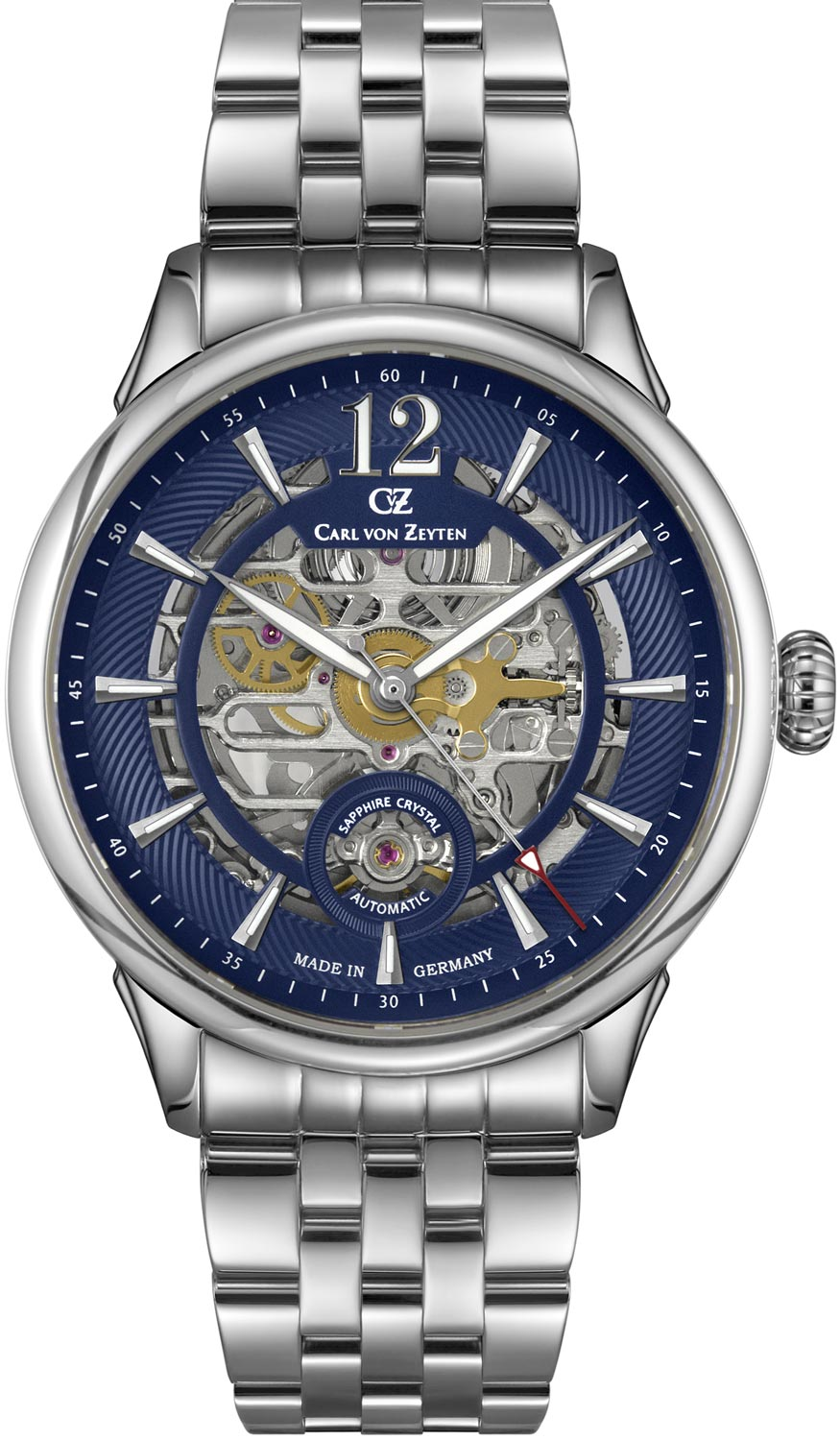 Мужские часы с автоподзаводом CARL VON ZEYTEN CVZ0080BLMS, 43mm