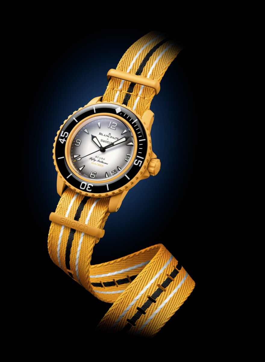 Швейцарские часы c автоподзаводом Swatch x Blancpain PACIFIC OCEAN SO35P100C