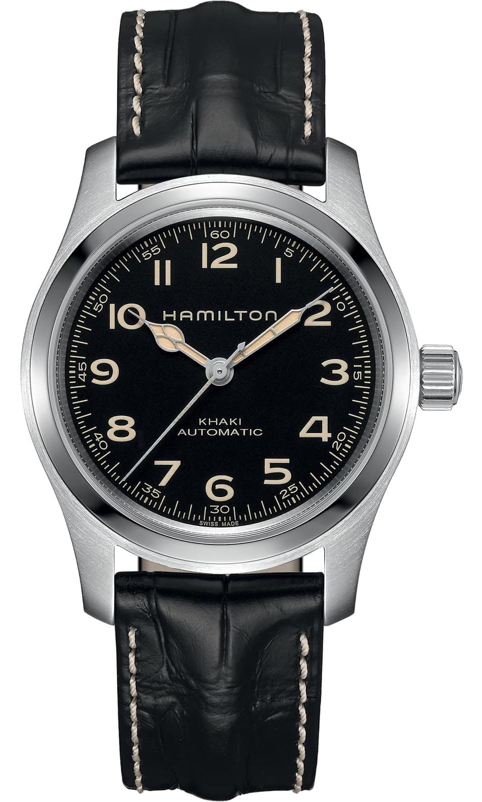 Швейцарские мужские наручные часы с автоподзаводом Hamilton Khaki Field Murph Auto 42mm Bracelet Bundle  H70605732