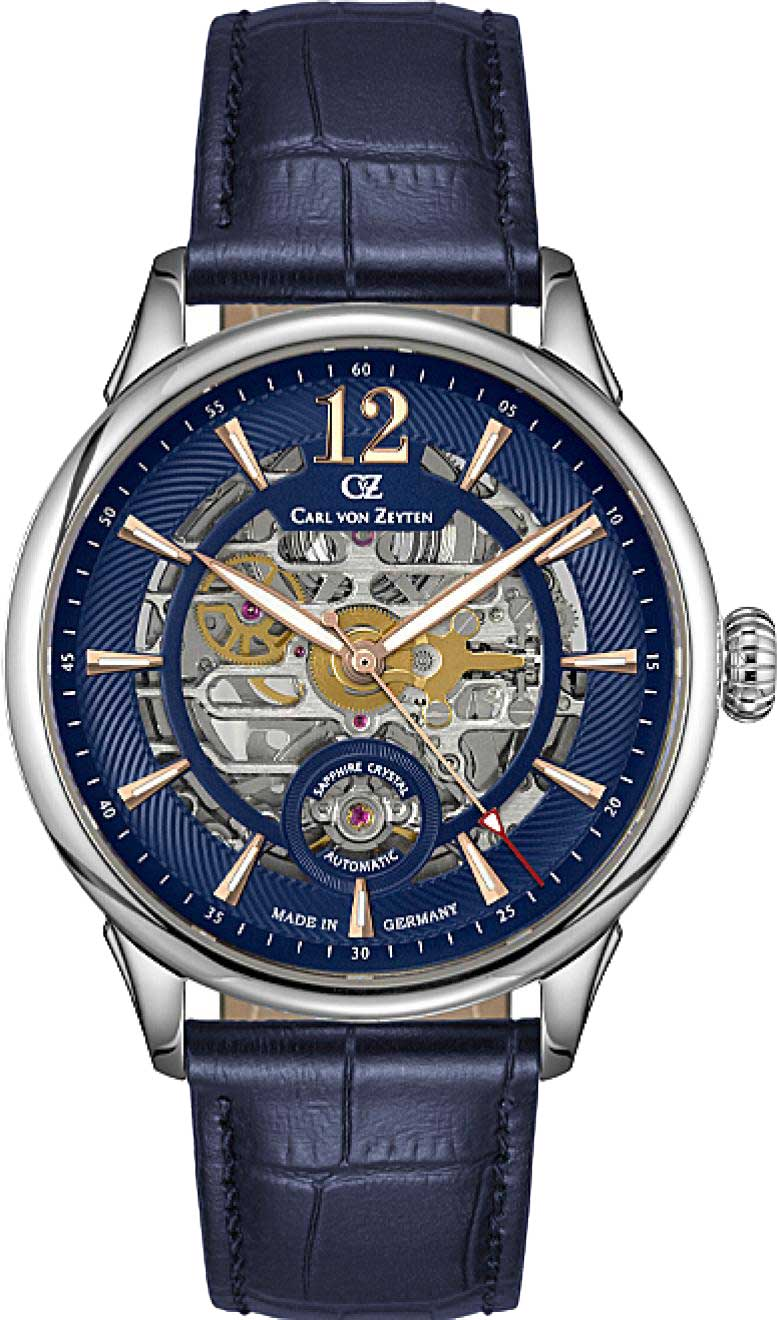 Мужские наручные часы CARL VON ZEYTEN CVZ0080BLRS, 43mm