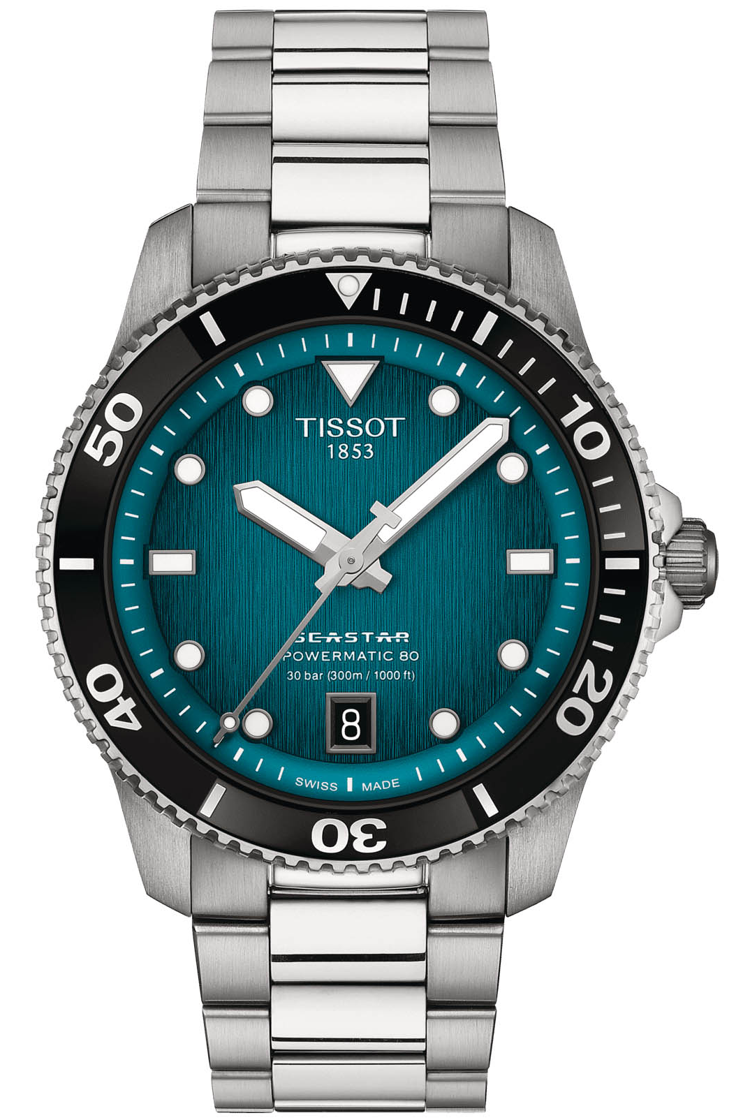 Швейцарские мужские часы с автоподзаводом TISSOT Seastar 1000 Powermatic 80 T120.807.11.091.00