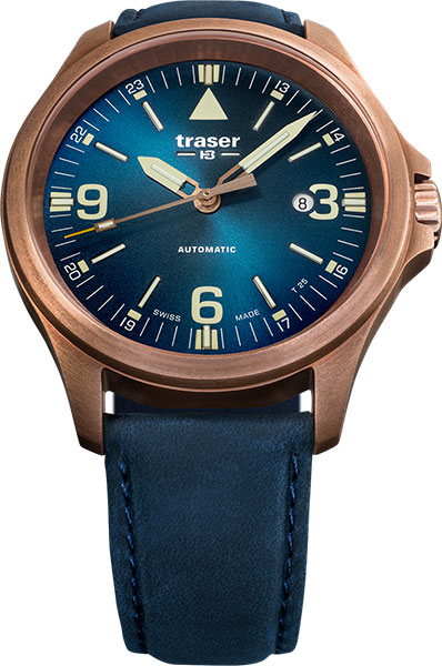 Швейцарские мужские часы TRASER P67 OFFICER PRO AUTOMATIC BRONZE BROWN 108074