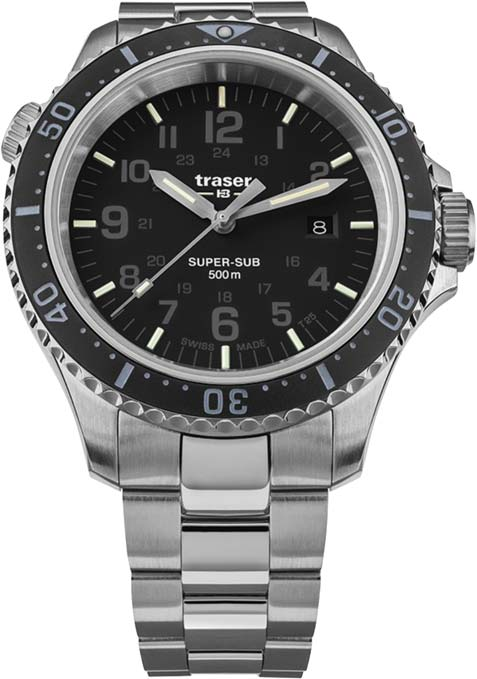 Швейцарские мужские часы TRASER P67 DIVER BLACK 109378