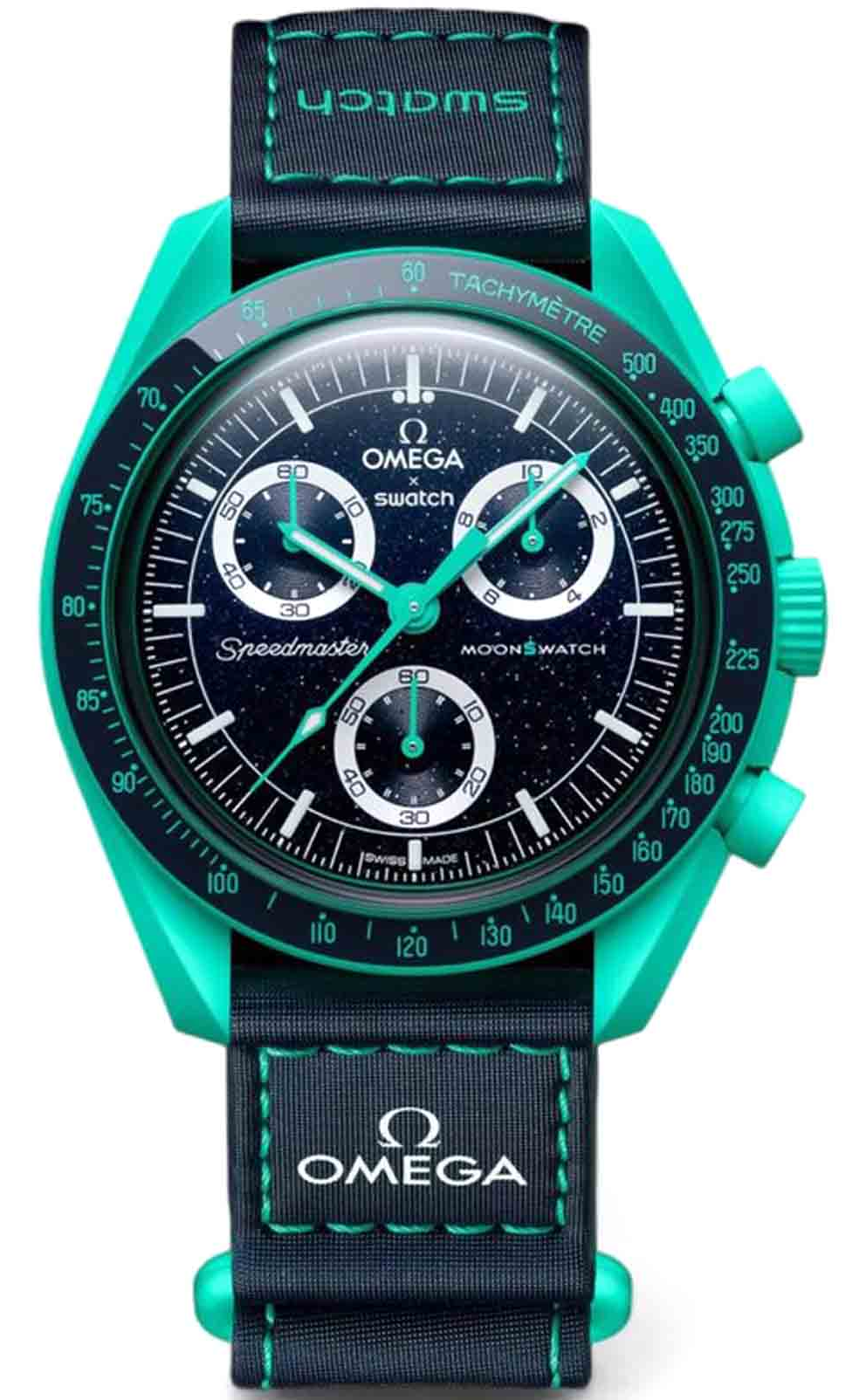 Швейцарские наручные часы Swatch X Omega Moonswatch MISSION ON EARTH - POLAR LIGHTS SO33L103