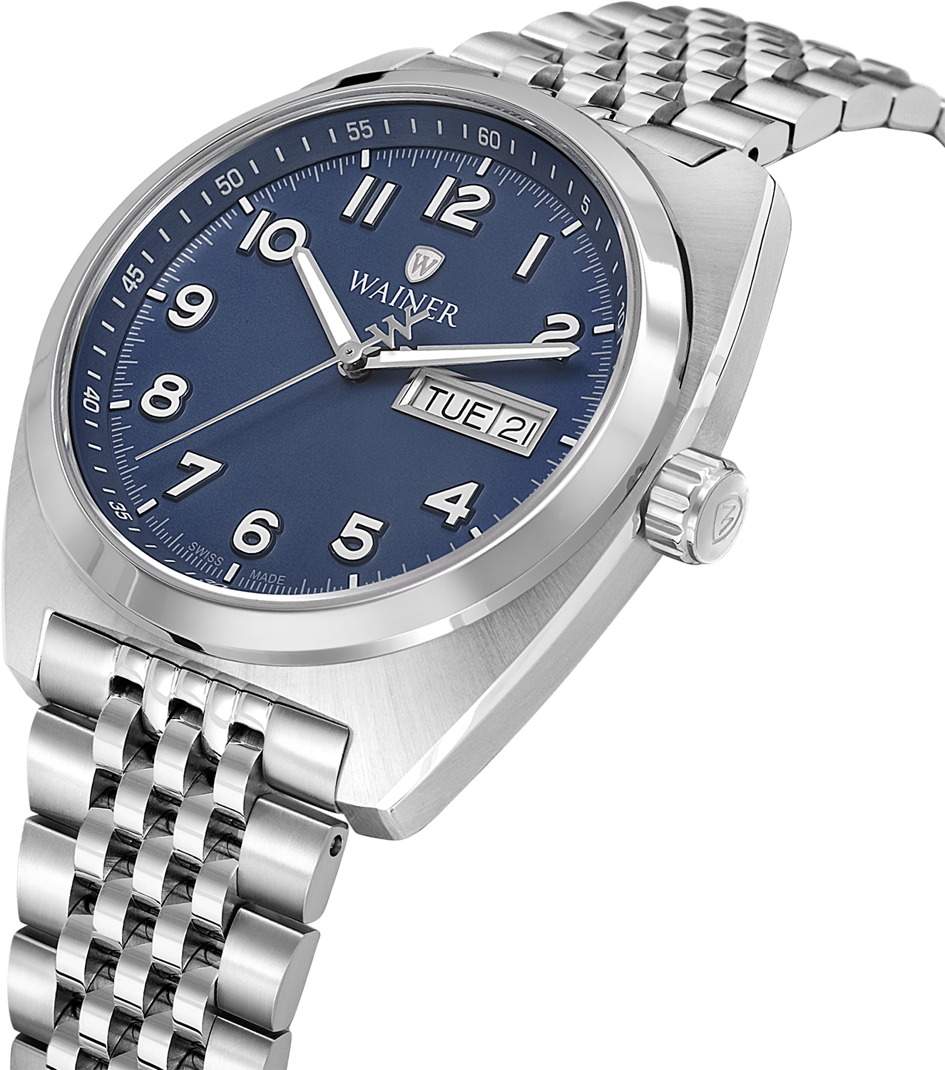 Швейцарские мужские часы WAINER 39 mm WA.24300-B