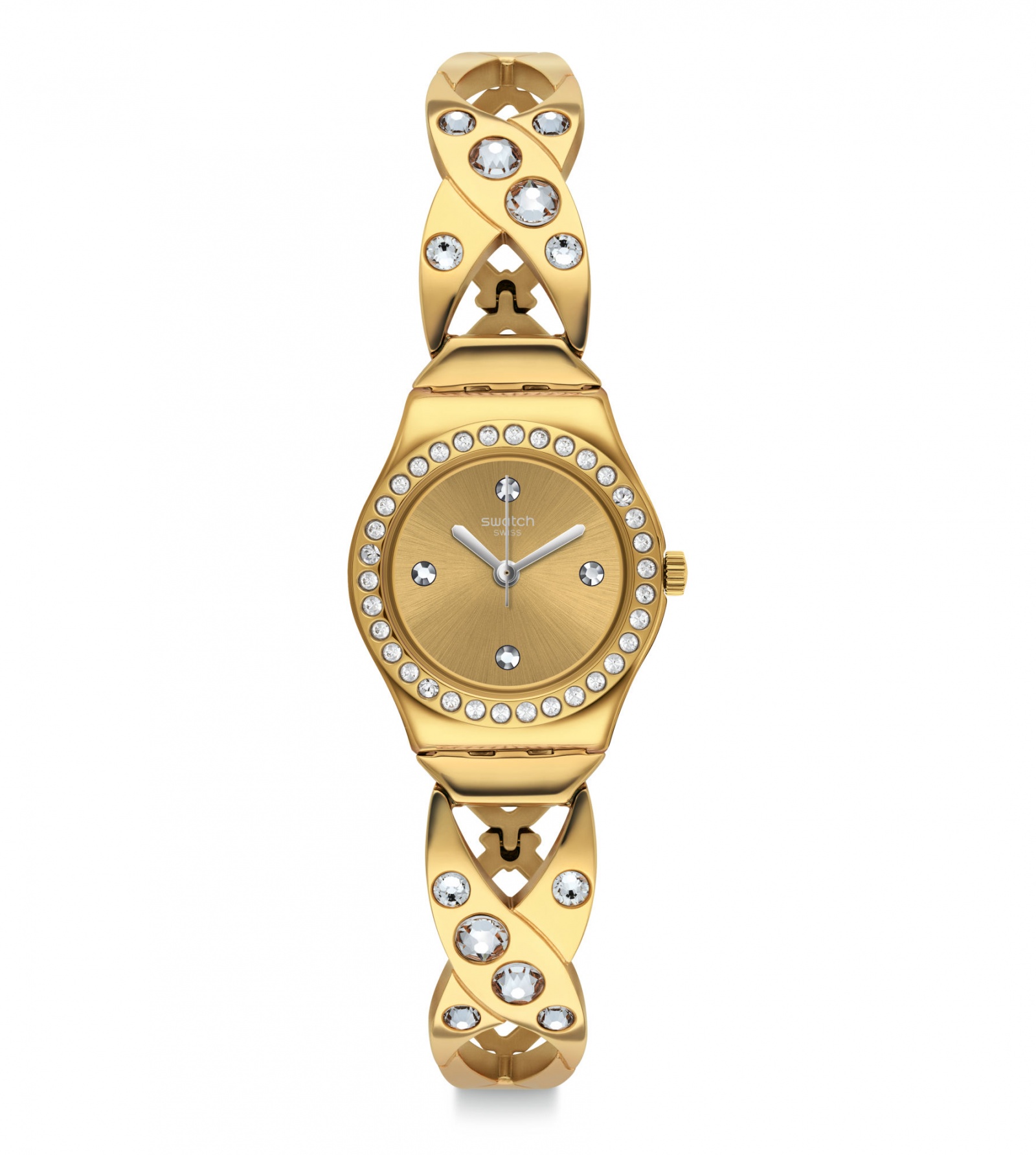 Швейцарские женские наручные часы SWATCH Goldy Hug YSG164G