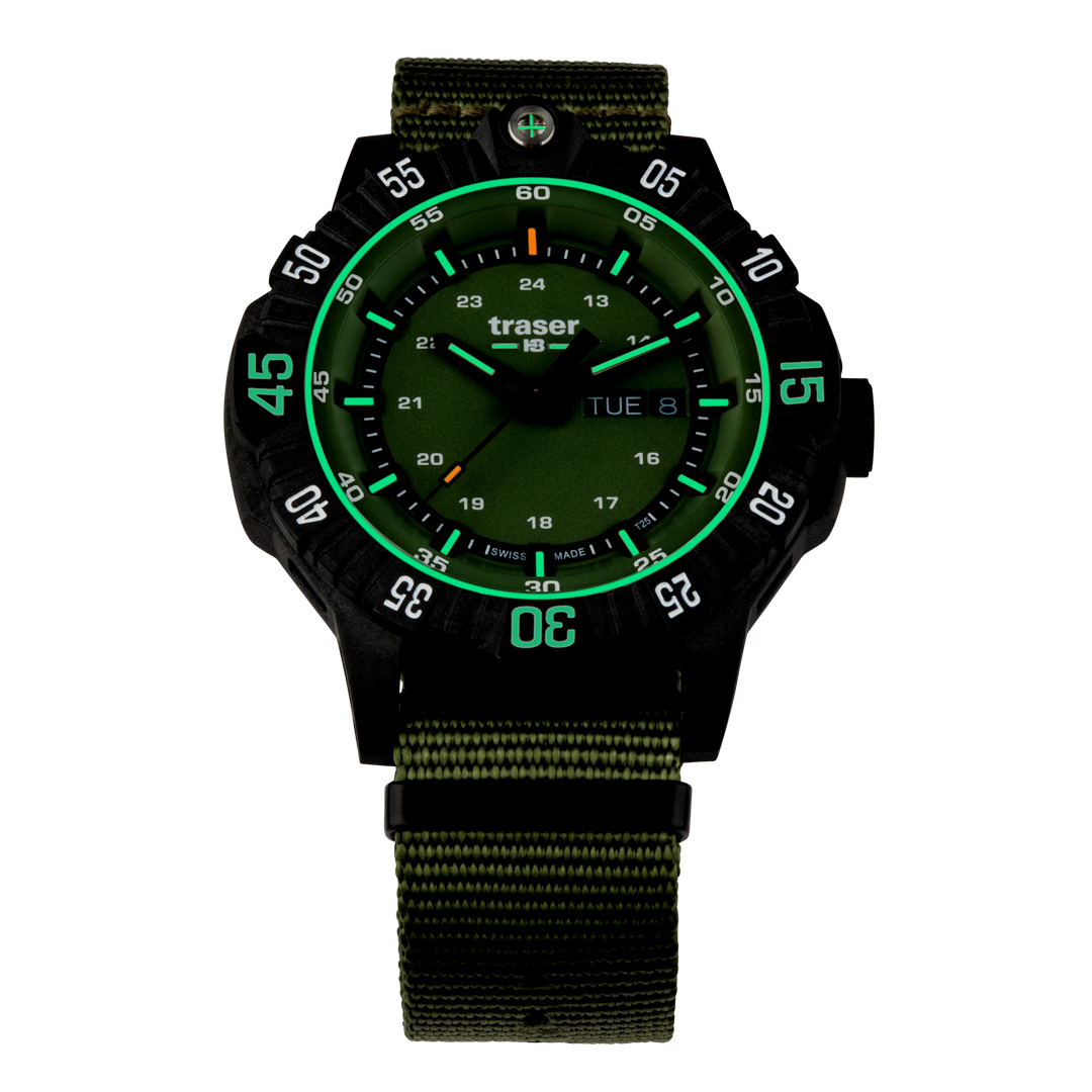 Швейцарские мужские тактические часы TRASER P99 Q Tactical Green 110726