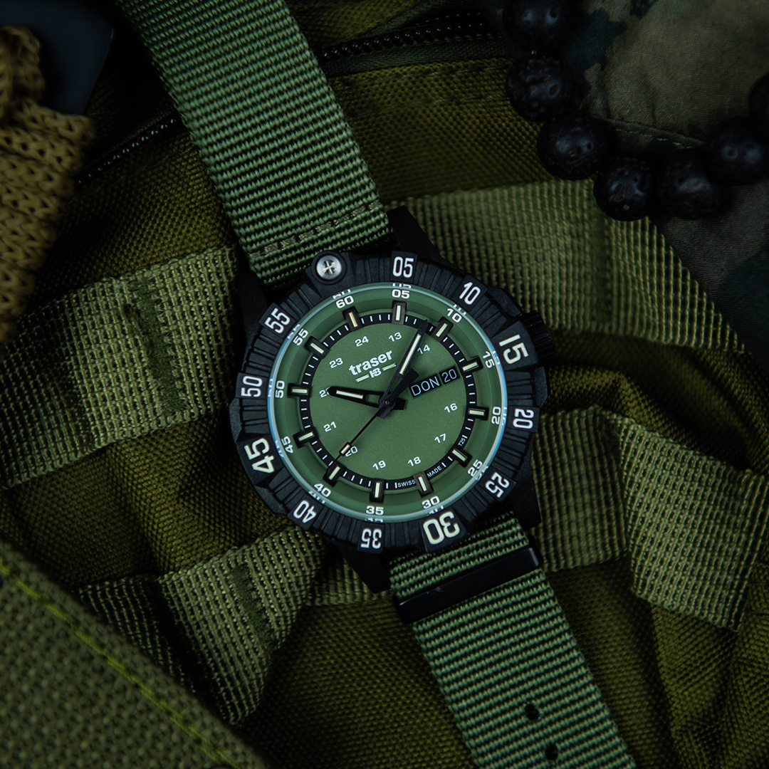 Швейцарские мужские тактические часы TRASER P99 Q Tactical Green 110726