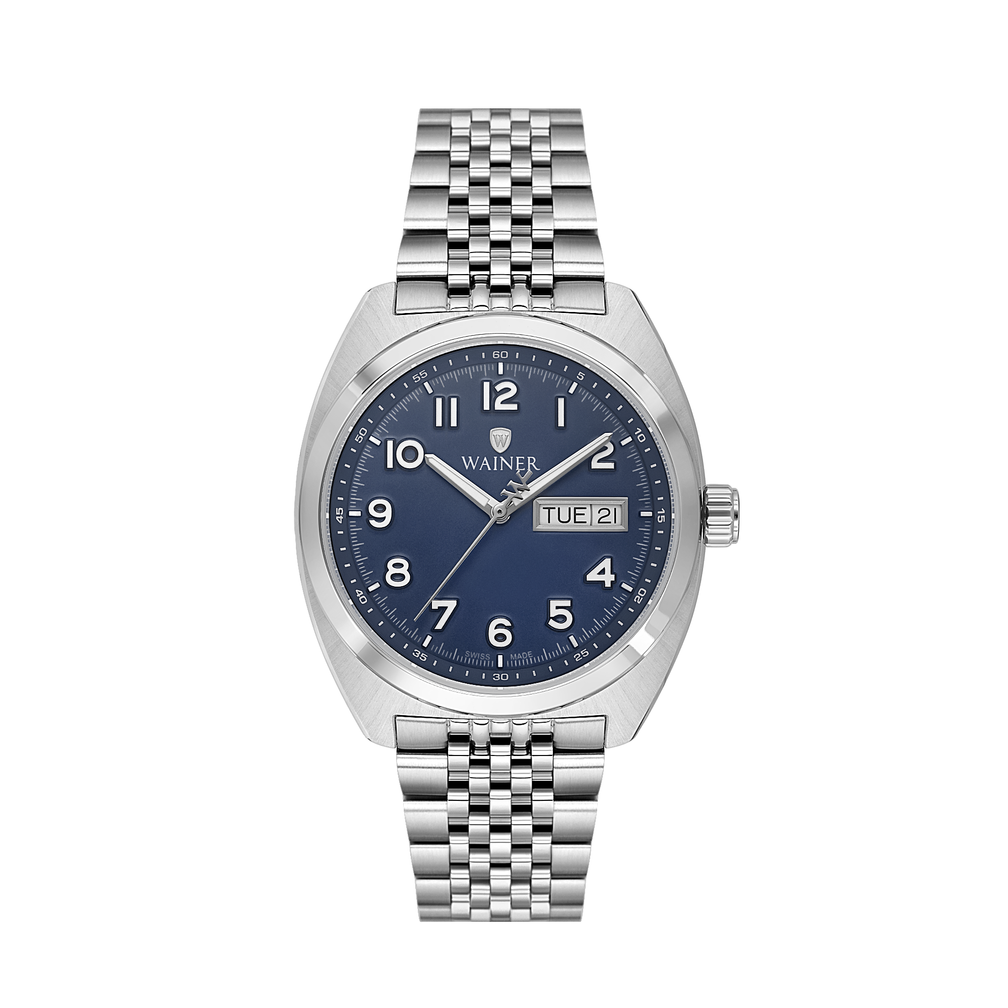 Швейцарские мужские часы WAINER 39 mm WA.24300-B