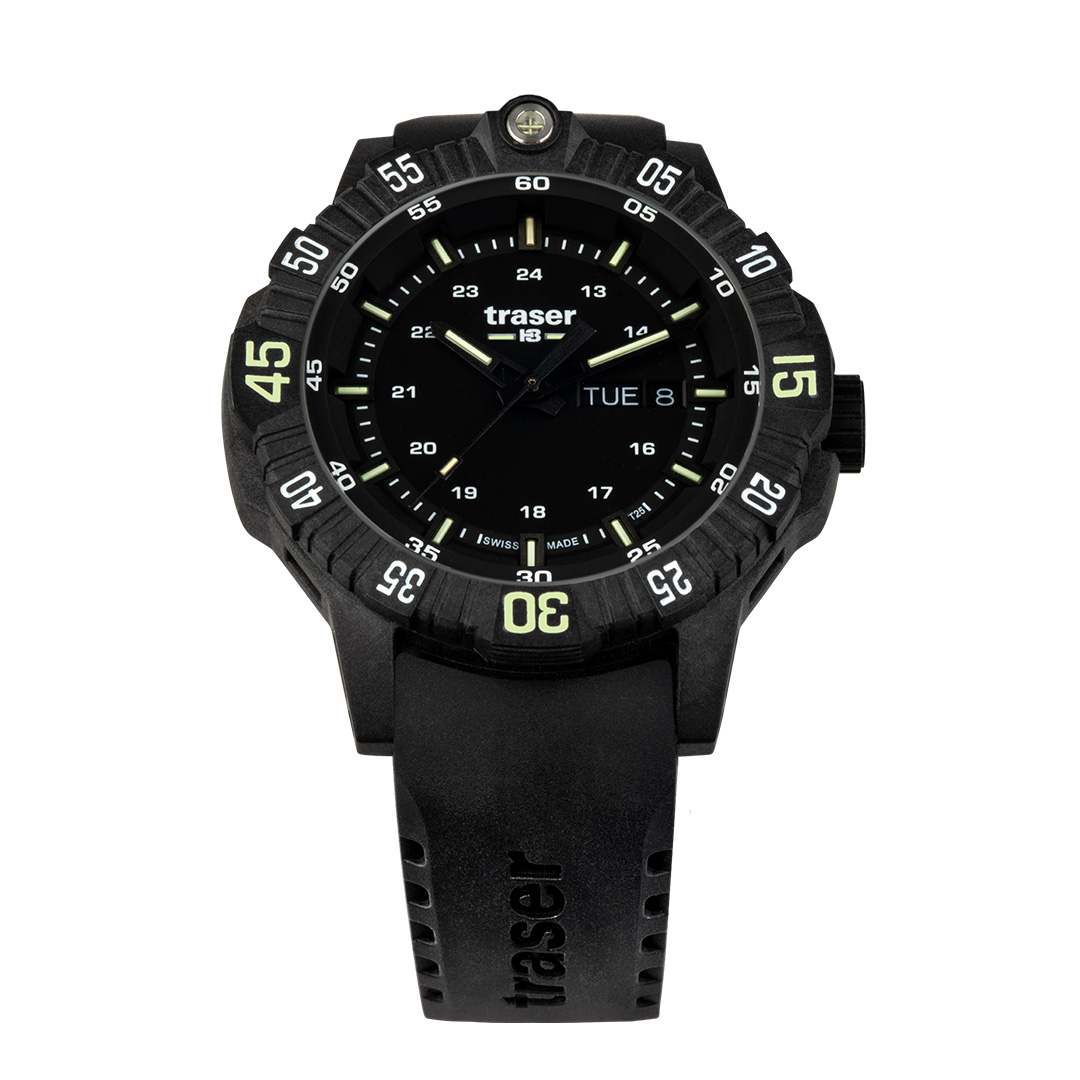 Швейцарские мужские тактические часы TRASER P99 Q Tactical Black 110723