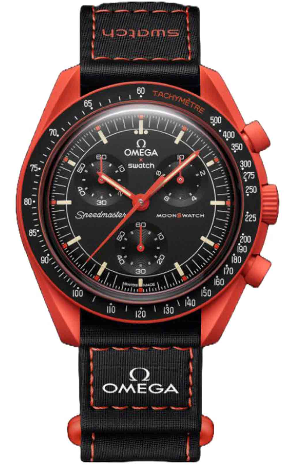 Швейцарские наручные часы Swatch X Omega Moonswatch MISSION ON EARTH - LAVA SO33O100