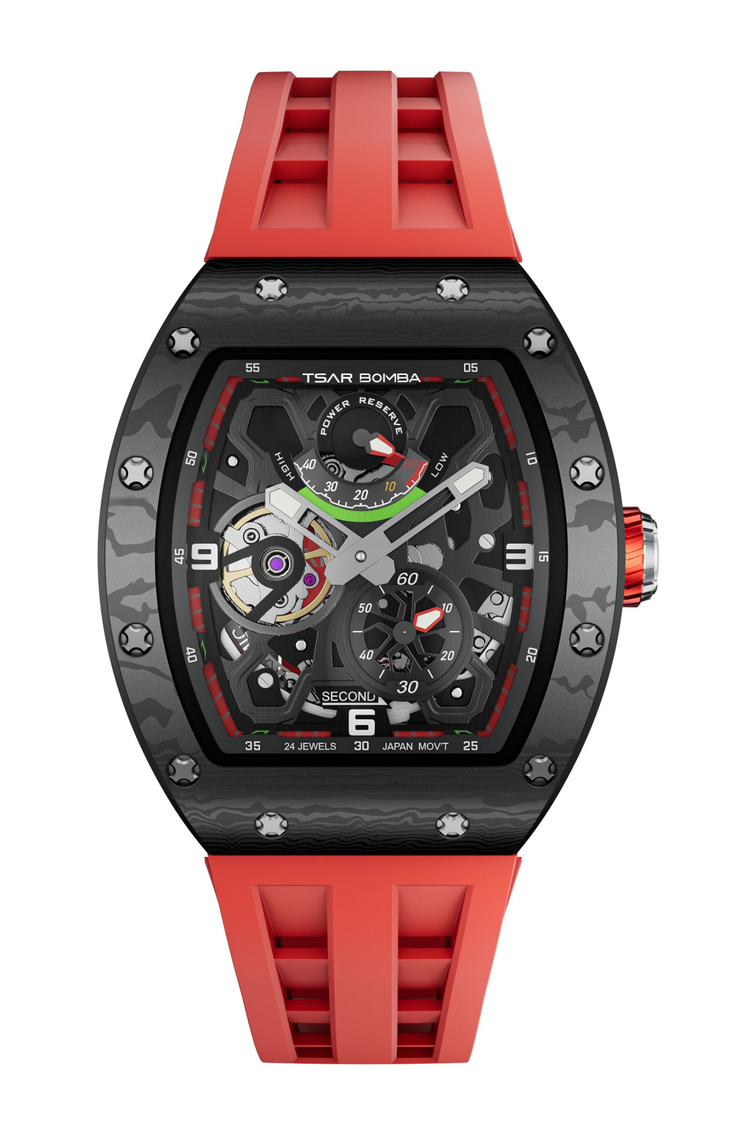 AUTOMATIC POWER RESERVE CARBON FIBER TB8212CF-02