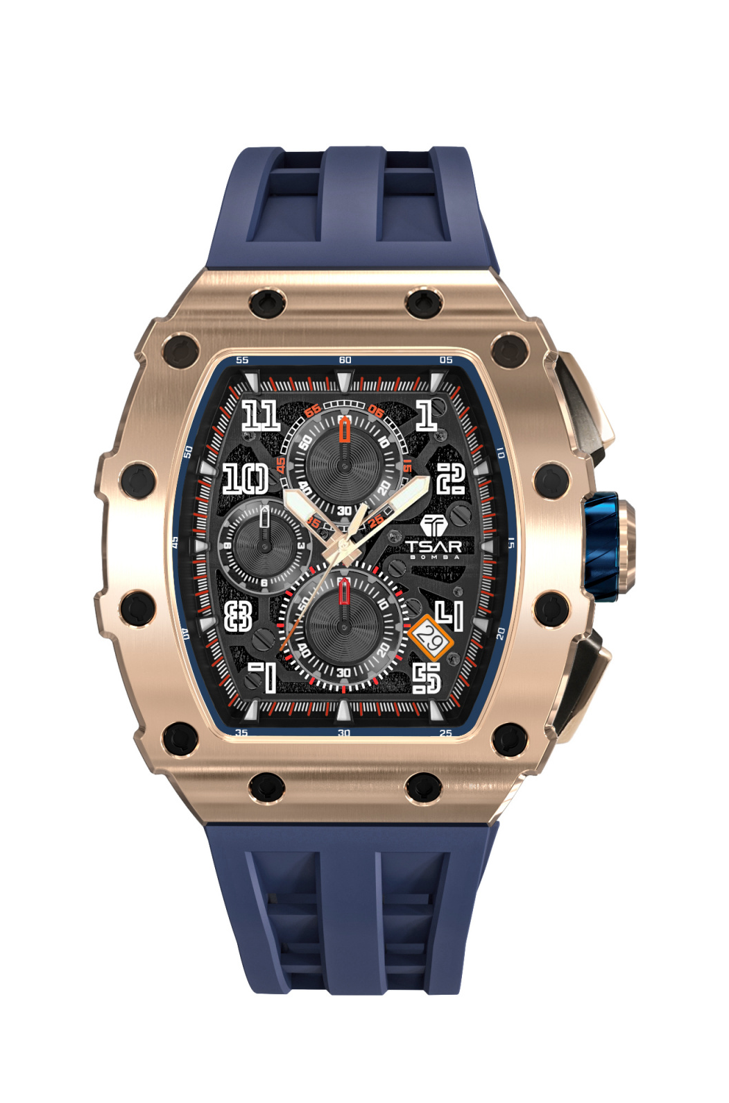 Мужские наручные часы с хронографом TSAR BOMBA QUARTZ CHRONO TB8204Q-41