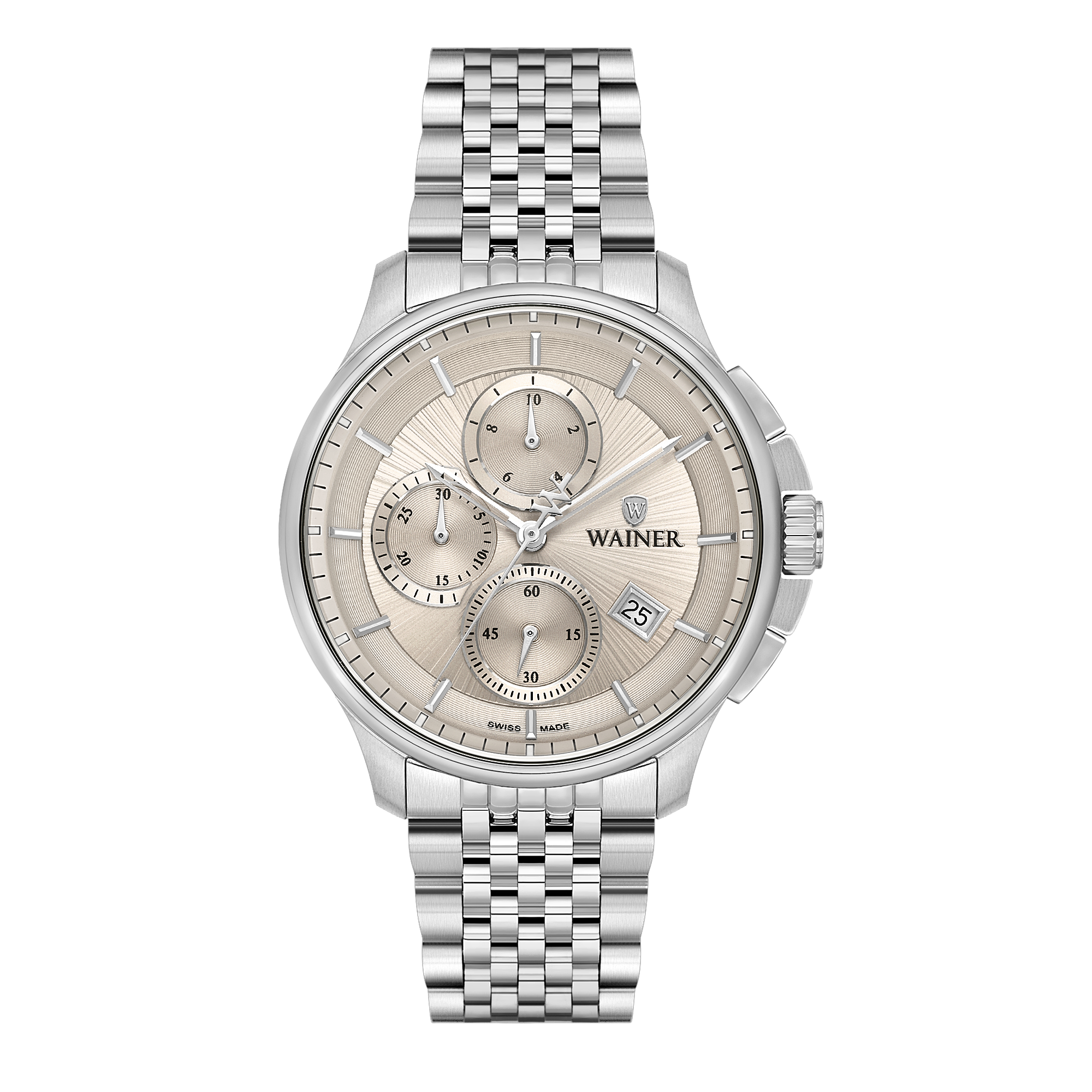 Швейцарские мужские часы WAINER 41 mm WA.19100-D