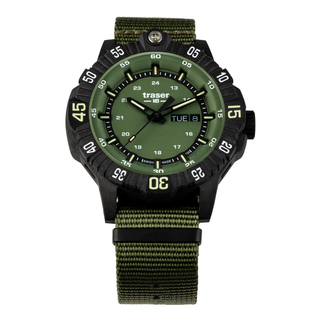 Швейцарские мужские тактические часы TRASER P99 Q Tactical Green 110726