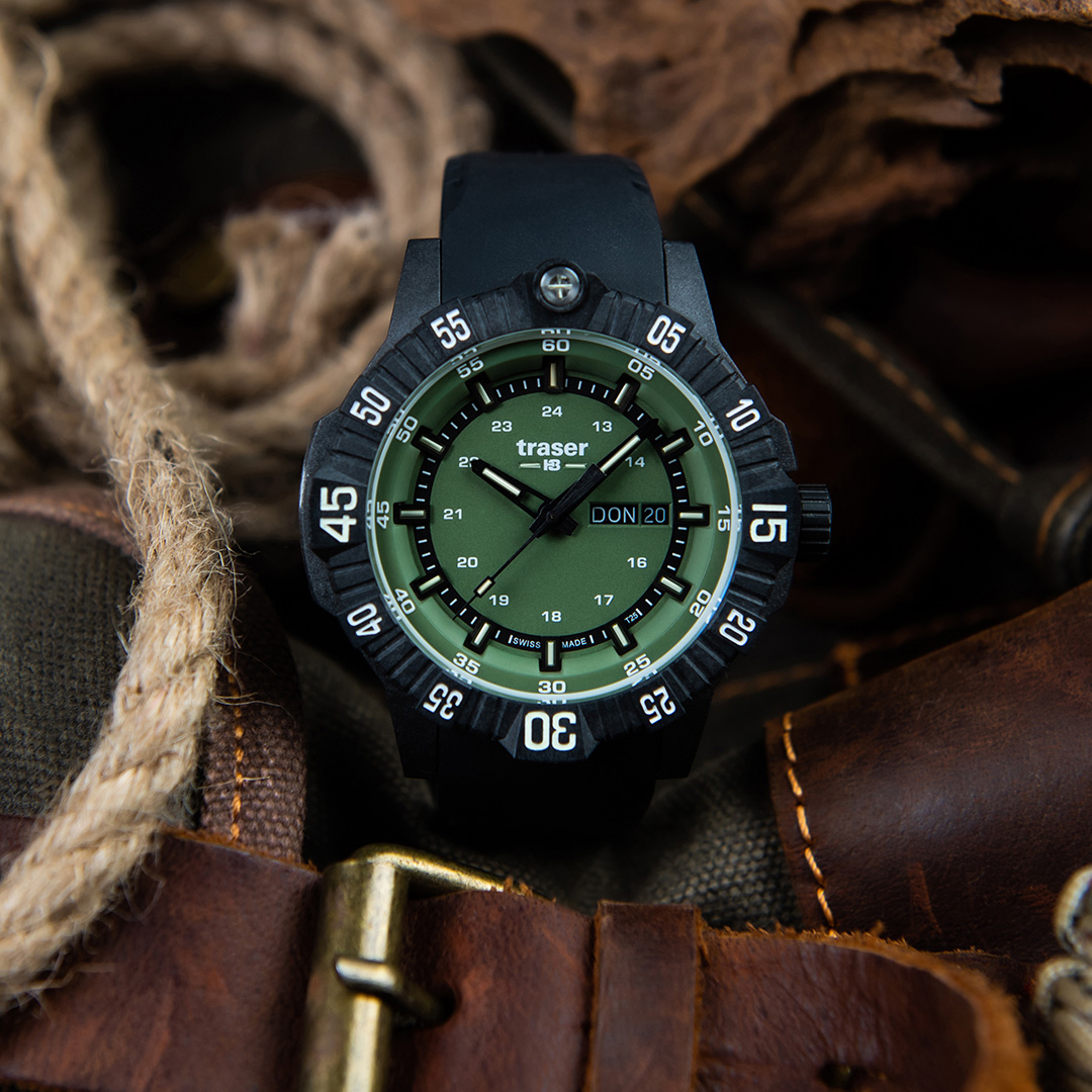 Швейцарские мужские тактические часы TRASER P99 Q Tactical Green 110727