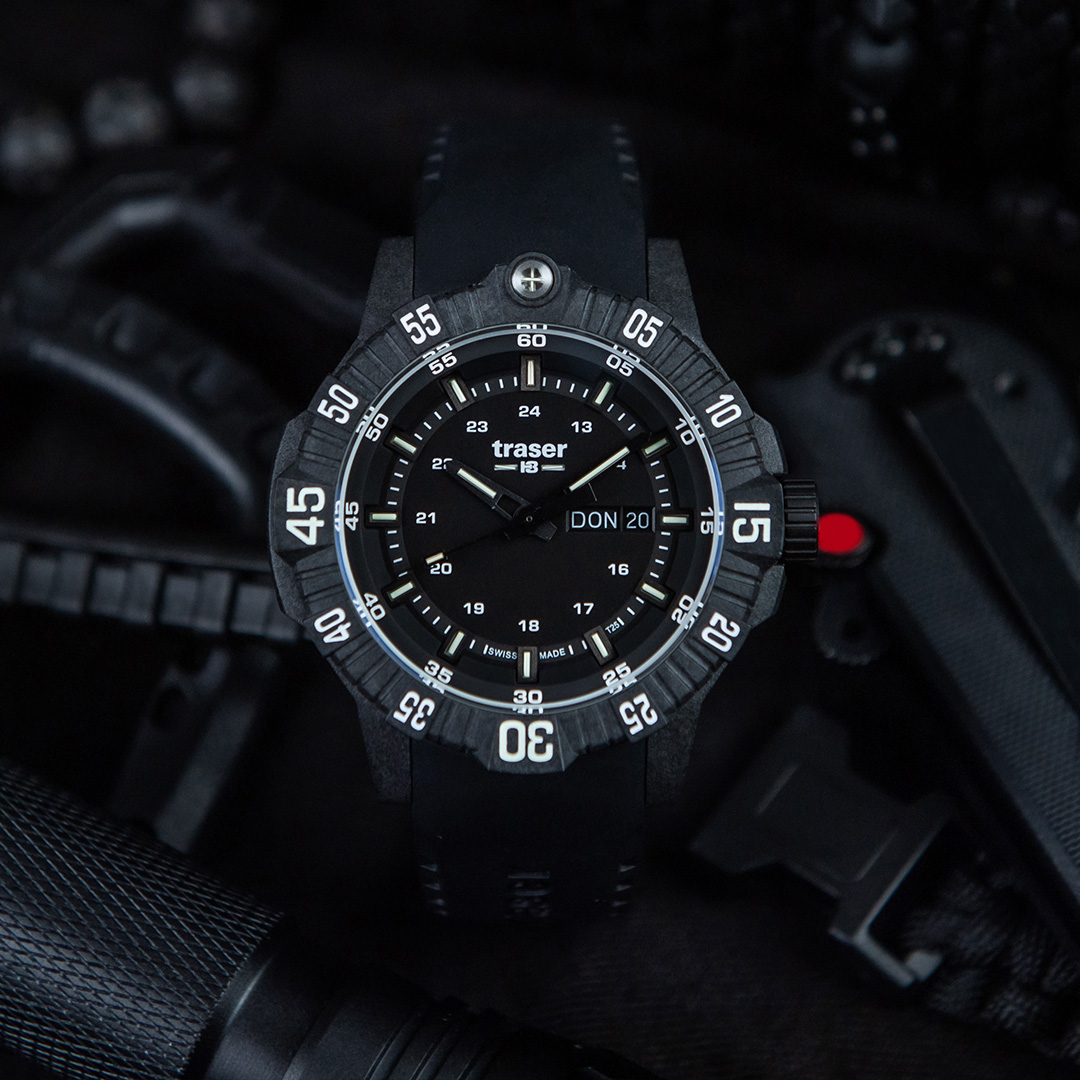 Швейцарские мужские тактические часы TRASER P99 Q Tactical Black 110723