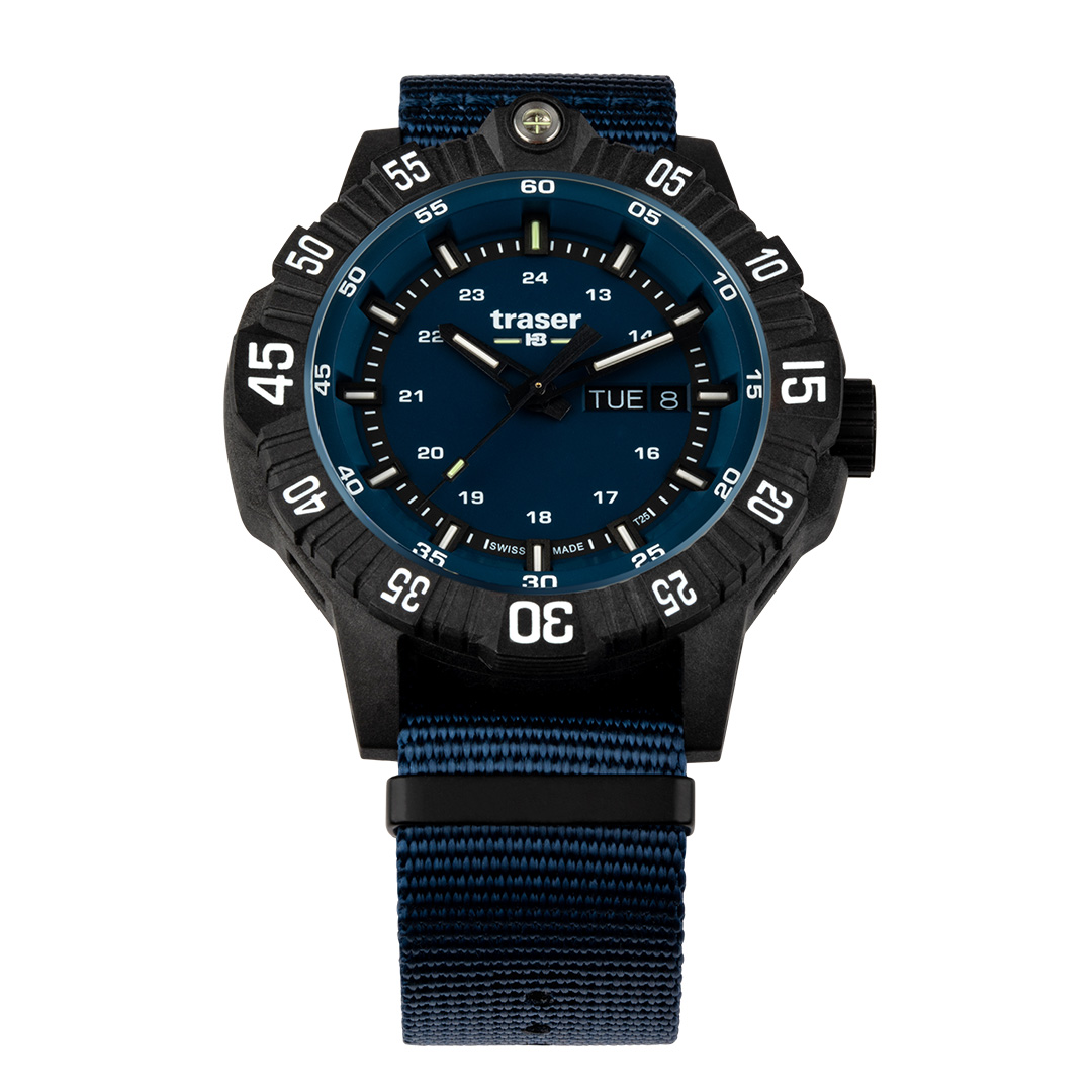 Швейцарские мужские тактические часы TRASER P99 Q Tactical Blue 110724