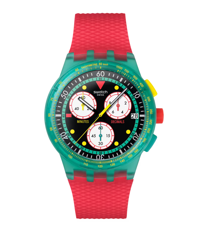 Швейцарские часы SWATCH Neon Emerald Chrono SUSG409