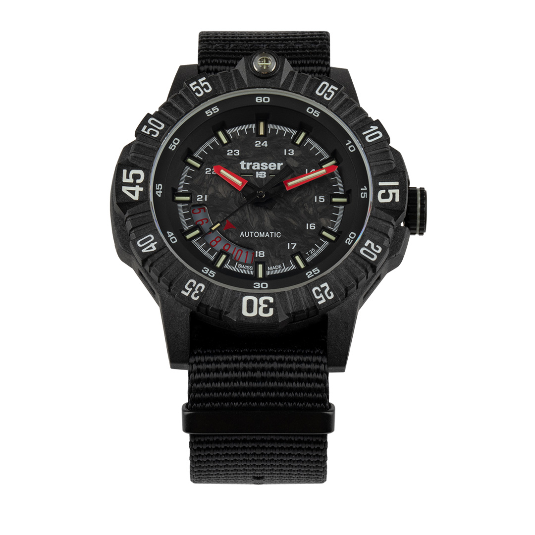 Швейцарские мужские тактические часы TRASER P99 A Tactical Carbon 111355