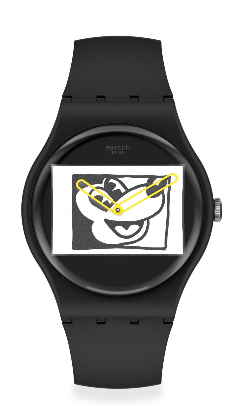 Швейцарские наручные часы SWATCH Mickey Blanc Sur Noir SUOZ337
