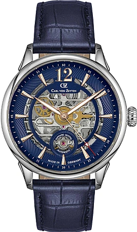 Мужские наручные часы CARL VON ZEYTEN CVZ0080BLRS, 43mm