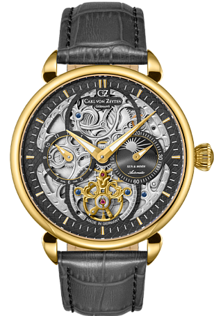 Мужские часы с автоподзаводом CARL VON ZEYTEN CVZ0005GBKS, 45mm