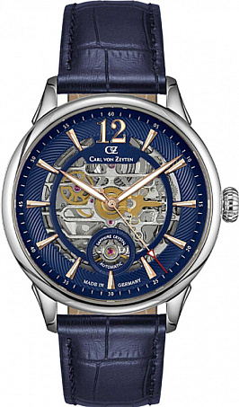 Мужские наручные часы CARL VON ZEYTEN CVZ0080BLRS, 43mm