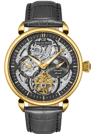 Мужские часы с автоподзаводом CARL VON ZEYTEN CVZ0005GBKS, 45mm